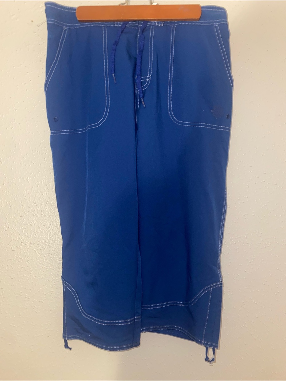 Women’s  Blue Swim Trunks with Drawstring